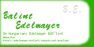 balint edelmayer business card